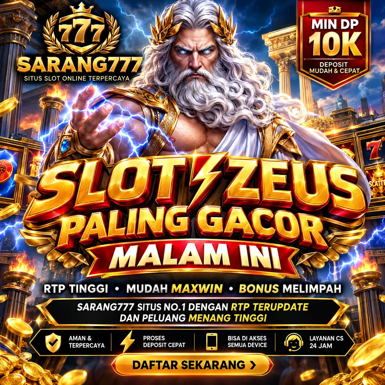 SARANG777 : Main Slot Zeus Gacor Gates Of Olympus Pragmatic Play Gampang Scatter